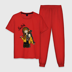 Пижама хлопковая мужская Дерзкая Лисса, цвет: красный