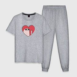 Пижама хлопковая мужская Кетнипз, цвет: меланж