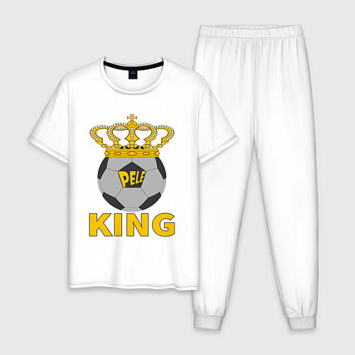 Мужская пижама Пеле король футбола / Белый – фото 1