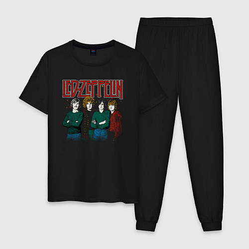 Мужская пижама Led Zeppelin винтаж / Черный – фото 1