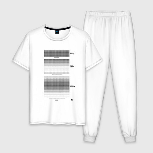 Мужская пижама 4K мем / Белый – фото 1