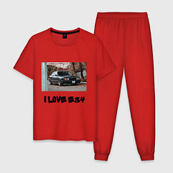 Пижама хлопковая мужская E34 Pack, цвет: красный