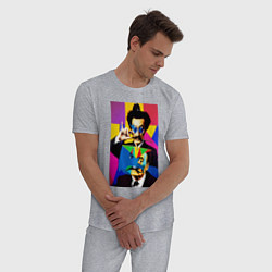 Пижама хлопковая мужская Salvador Dali: Pop Art, цвет: меланж — фото 2