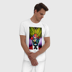 Пижама хлопковая мужская Salvador Dali: Portrait, цвет: белый — фото 2