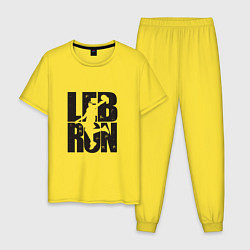 Пижама хлопковая мужская Lebron Dunk, цвет: желтый