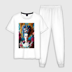Пижама хлопковая мужская Мария Антуанетта, цвет: белый