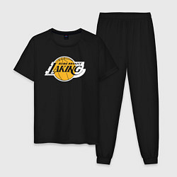 Пижама хлопковая мужская Kobe Bryant laking, цвет: черный