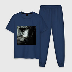 Пижама хлопковая мужская Майкл Майерс Хеллоуин, цвет: тёмно-синий