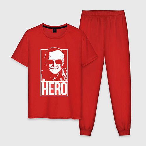 Мужская пижама Стэн Ли герой / Красный – фото 1