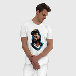 Пижама хлопковая мужская Method Man, цвет: белый — фото 2