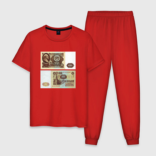 Мужская пижама 100 советских рублей / Красный – фото 1
