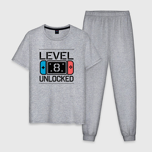 Мужская пижама Level 8 unlocked / Меланж – фото 1