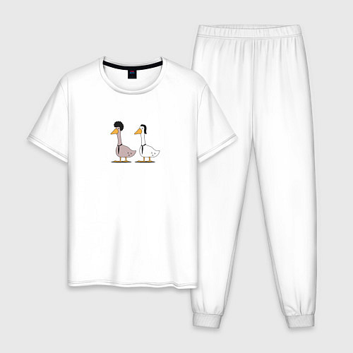 Мужская пижама Криминальные гуси / Белый – фото 1