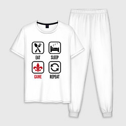 Мужская пижама Eat - sleep - Saints Row - repeat