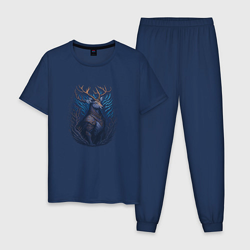 Мужская пижама Рогатый лорд / Тёмно-синий – фото 1