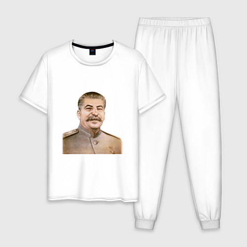 Мужская пижама Товарищ Сталин бюст / Белый – фото 1