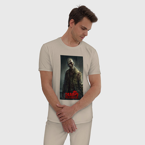 Мужская пижама Зомби мертый остров / Миндальный – фото 3