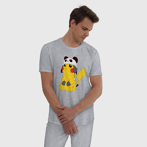 Мужская пижама Pika panda / Меланж – фото 3