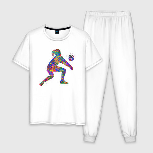 Мужская пижама Color volleyball / Белый – фото 1