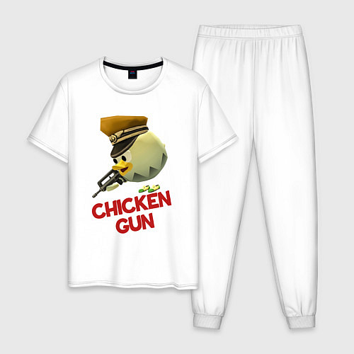Мужская пижама Chicken Gun logo / Белый – фото 1