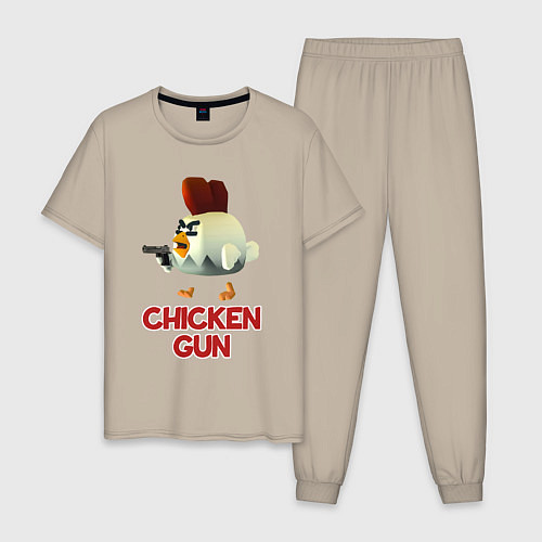 Мужская пижама Chicken Gun chick / Миндальный – фото 1