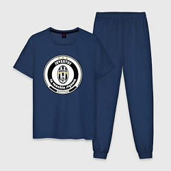 Пижама хлопковая мужская Juventus club, цвет: тёмно-синий