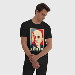 Пижама хлопковая мужская Lenin, цвет: черный — фото 2