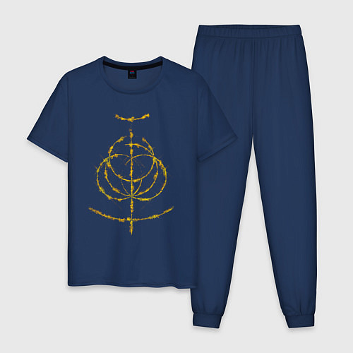Мужская пижама Elden Ring logo / Тёмно-синий – фото 1