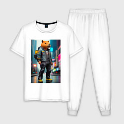 Мужская пижама Cool Capy - New York - cyberpunk - neural network