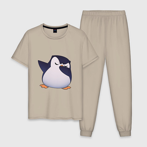 Мужская пижама Пингвин в танце / Миндальный – фото 1