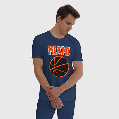 Мужская пижама Miami ball / Тёмно-синий – фото 3