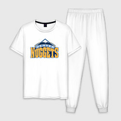 Пижама хлопковая мужская Denver Nuggets, цвет: белый