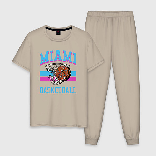 Мужская пижама Basket Miami / Миндальный – фото 1