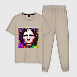 Мужская пижама Jim Morrison Glitch 25 Digital Art