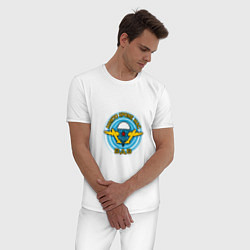 Пижама хлопковая мужская ВДВ символ, цвет: белый — фото 2