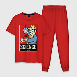 Пижама хлопковая мужская Vault science, цвет: красный