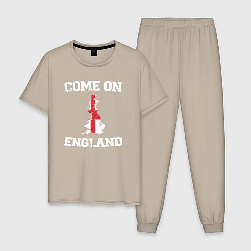 Мужская пижама Come on England / Миндальный – фото 1