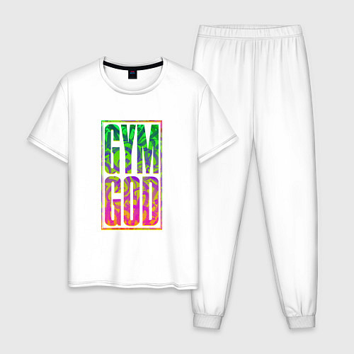 Мужская пижама Gym god / Белый – фото 1
