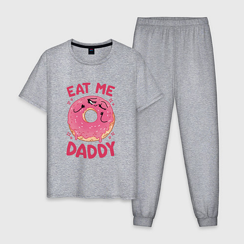 Мужская пижама Eat me daddy / Меланж – фото 1