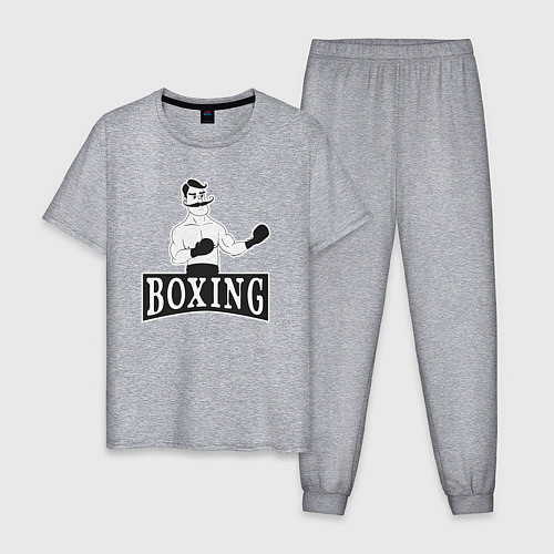 Мужская пижама Boxing man / Меланж – фото 1