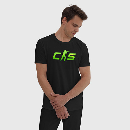 Мужская пижама CS2 green logo / Черный – фото 3