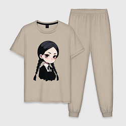 Мужская пижама Уэнсдей Аддамс в аниме стиле