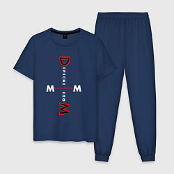Пижама хлопковая мужская Depeche Mode - Memento Mori MM, цвет: тёмно-синий