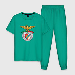 Пижама хлопковая мужская Benfica club, цвет: зеленый