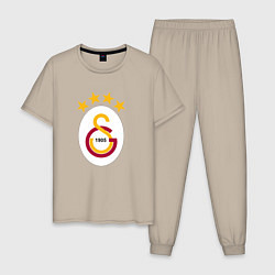 Пижама хлопковая мужская Galatasaray fc sport, цвет: миндальный