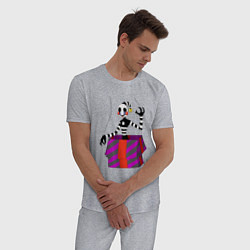 Пижама хлопковая мужская Марионетка в подарке, цвет: меланж — фото 2