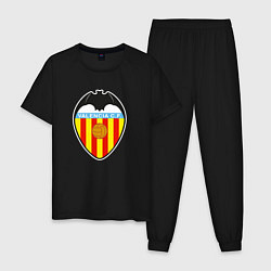 Пижама хлопковая мужская Valencia fc sport, цвет: черный