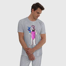 Пижама хлопковая мужская Фантайм Фредди и Бон Бон выступают, цвет: меланж — фото 2