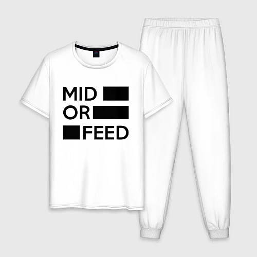 Мужская пижама Mid or feed / Белый – фото 1