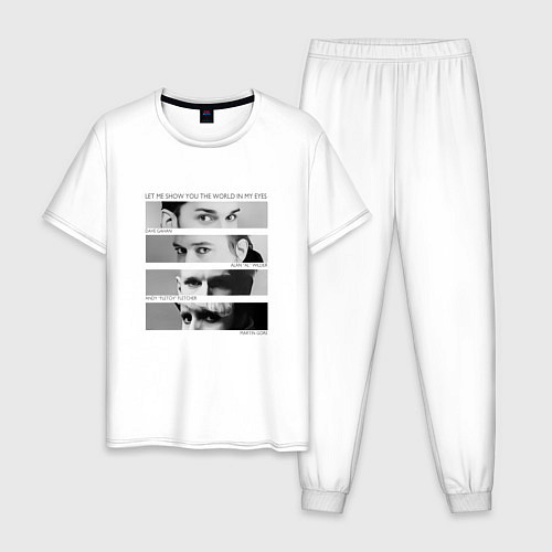Мужская пижама Depeche Mode - Your World In My Eyes / Белый – фото 1
